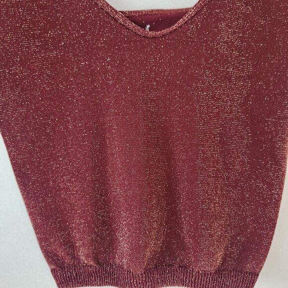 Intimately Free People Skinny Strap Crop Top Red Shimmer Seamless Brami XS/S - Picture 4 of 5